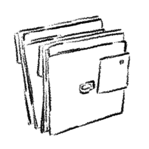 A pile of folders, The icon for the Project Page.